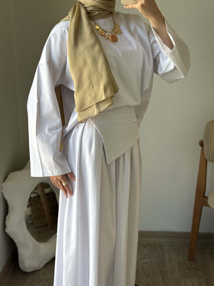 Lale Pantalon takım / beyaz