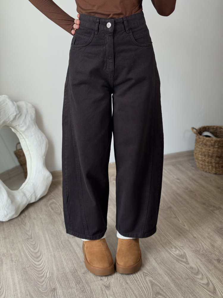 Barel Fit Jean / acı kahve