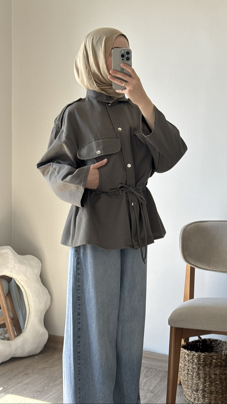 Massi Model Ceket Parka / haki