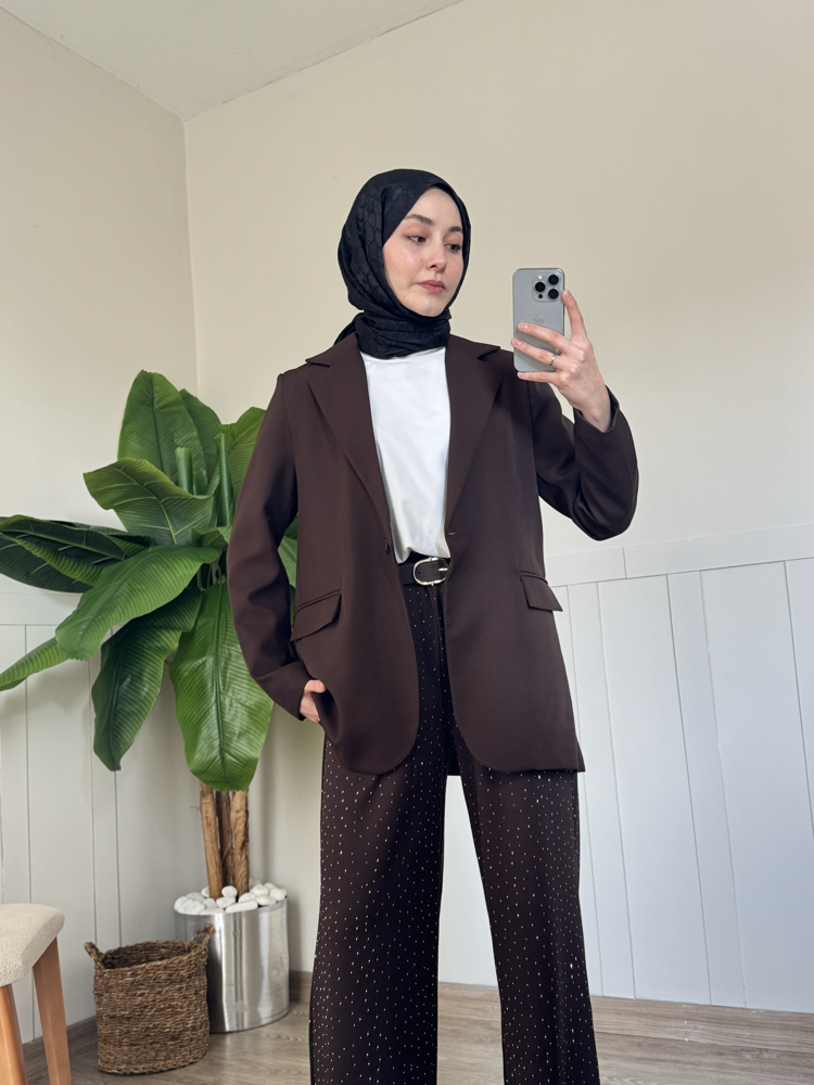 blazer acı kahve