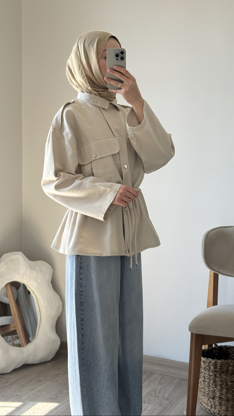 Massi Model Ceket Parka / Bej