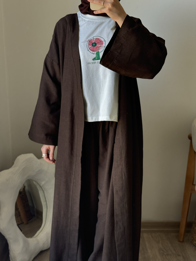 Kimono Takım / acı kahve