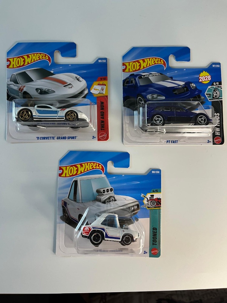 3'lü Charger Tooned Corvette PT Fast