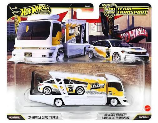 HOT WHEELS Premium Team Transport Kousoku Hauler + 2024 Honda Civic Type R