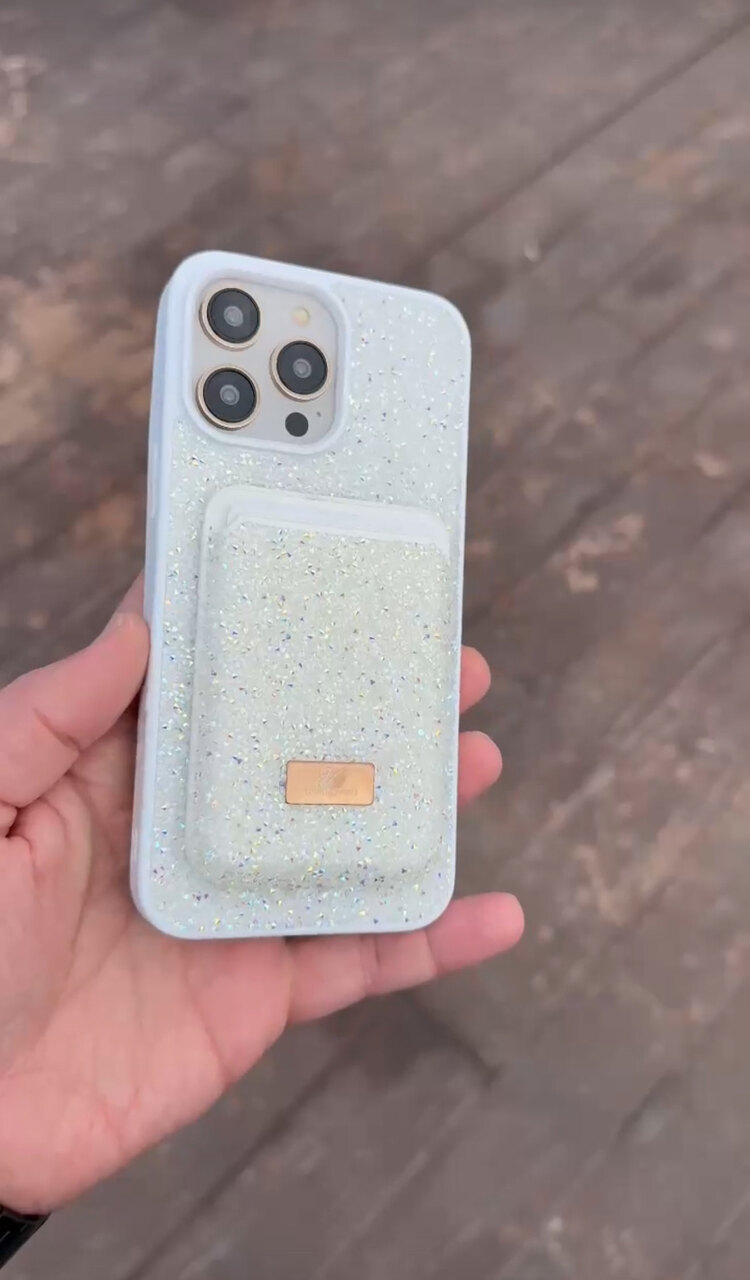 İPhone Swarovski Kılıf+Cüzdan Set