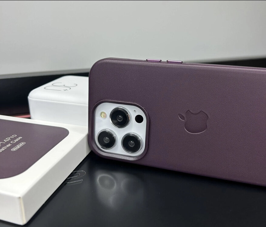 İPhone Derin Mor Deri Magsafe Case