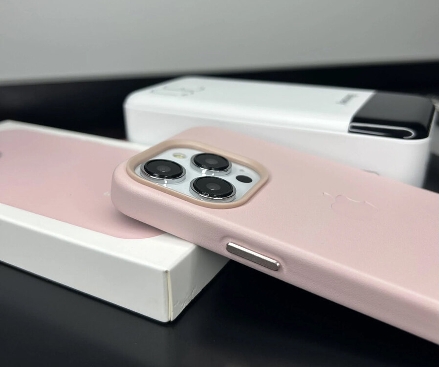 İPhone Kum Pembe Deri Magsafe Case