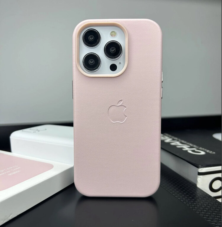 İPhone Kum Pembe Deri Magsafe Case