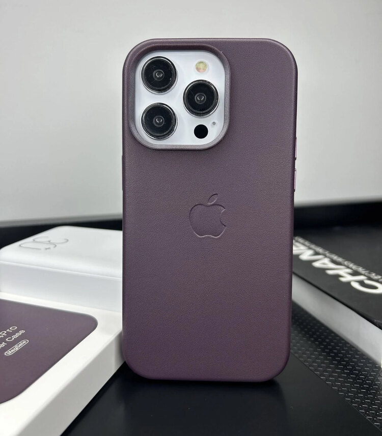 İPhone Derin Mor Deri Magsafe Case