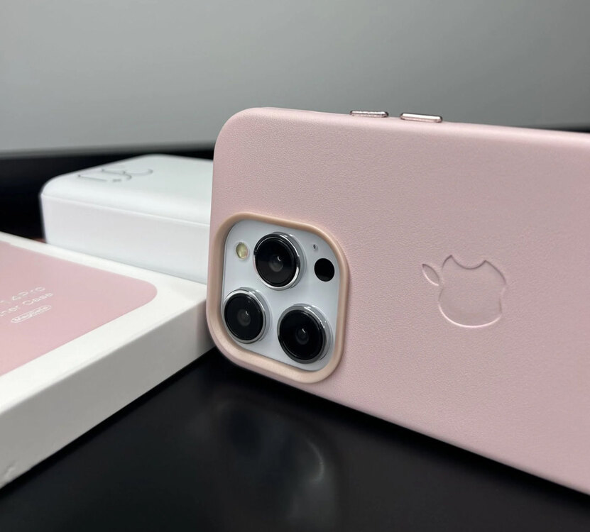 İPhone Kum Pembe Deri Magsafe Case