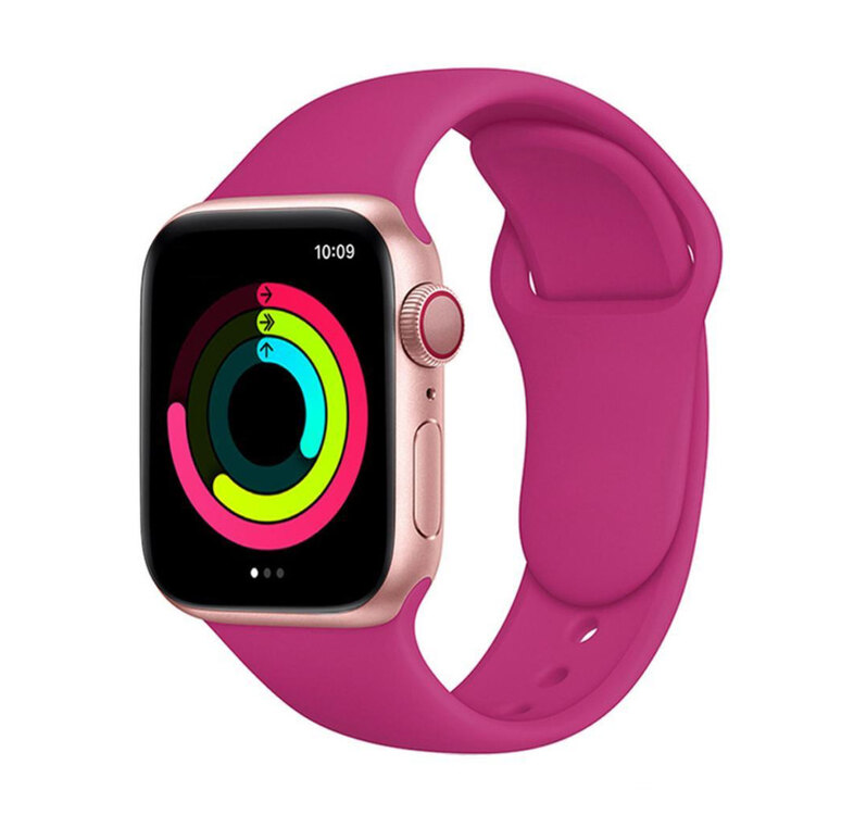 Apple Watch Silicon Kordon Fuşya