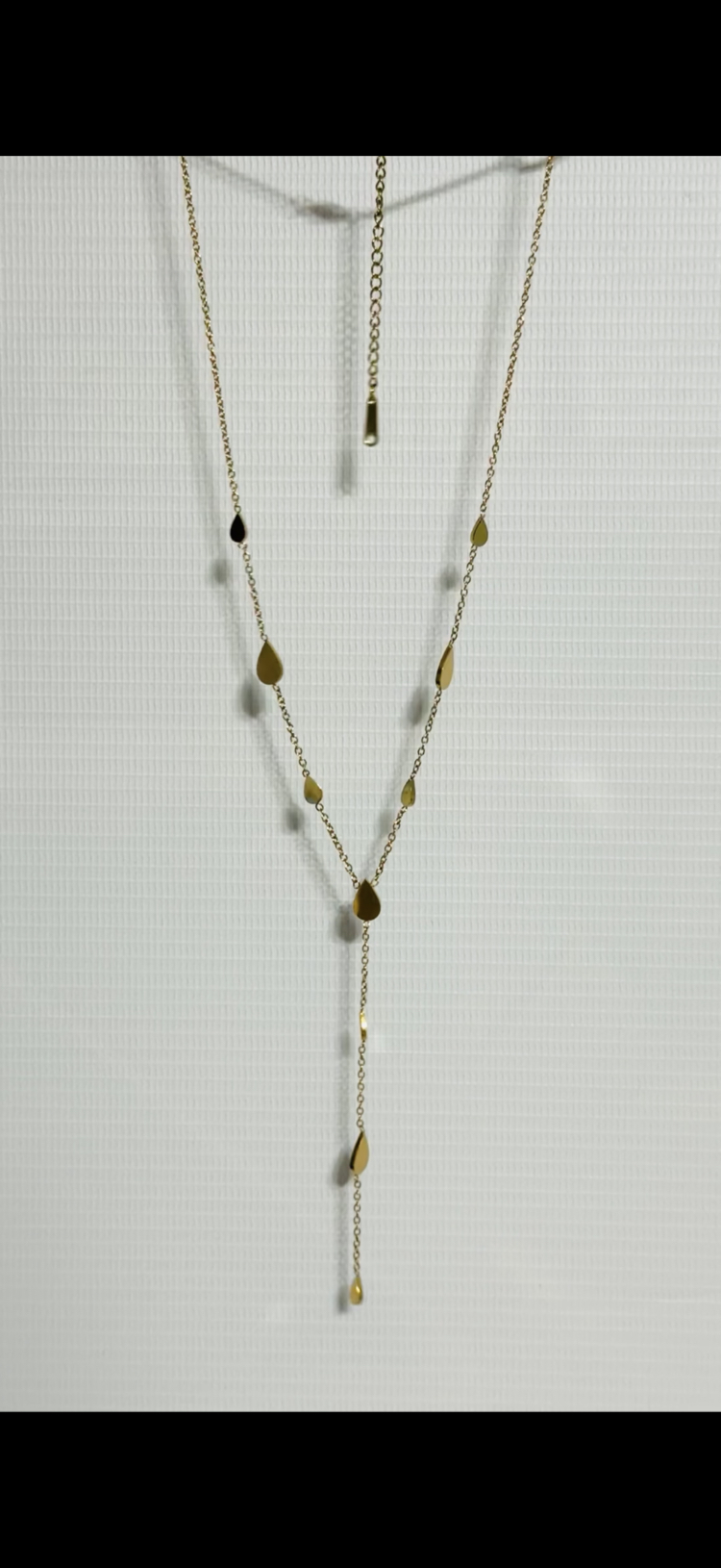 Damlalı çelik kolye