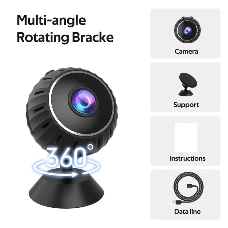  Gizli Mini Kamera X10 – WiFi, 1080P HD, Hareket Algılama ve Uzaktan İzleme!
