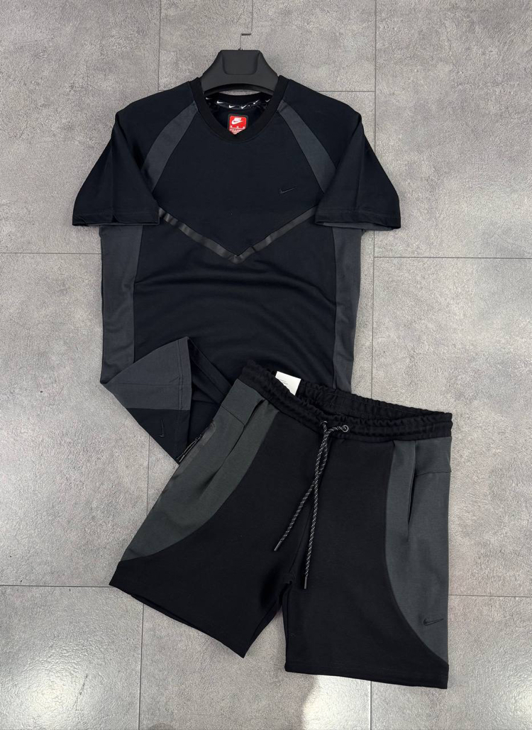 Nike Tech Şort Takım Siyah/Gri [NK-007]