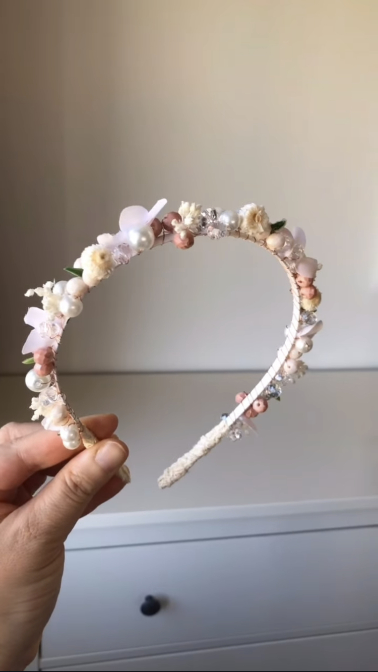 Tek sıra Soft Pembe Anne Tacı