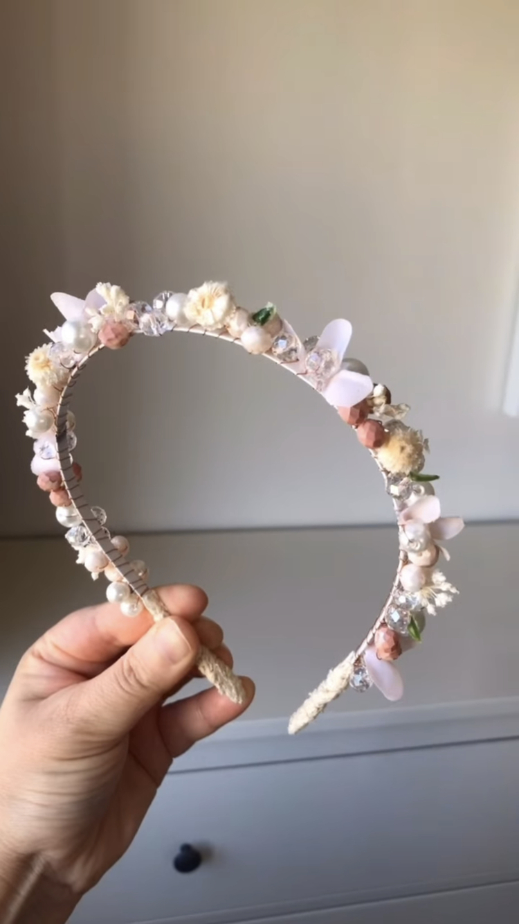 Tek sıra Soft Pembe Anne Tacı