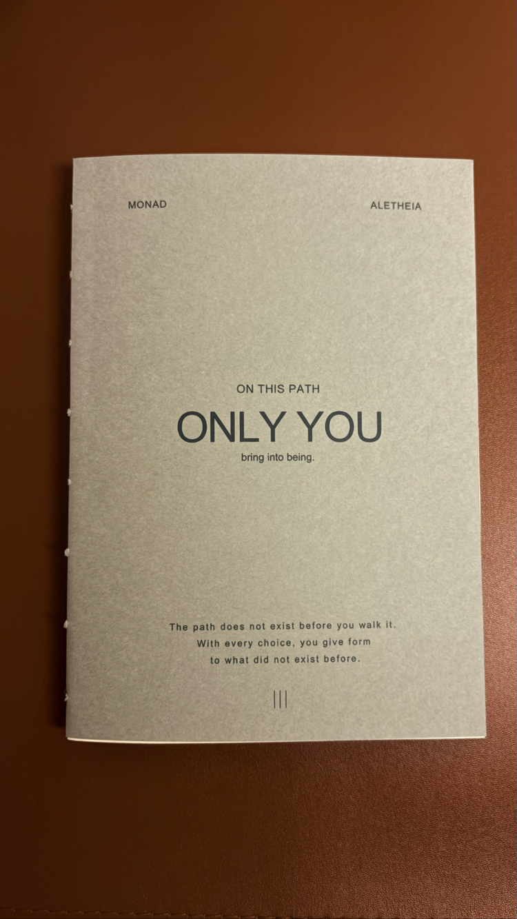 MONAD Aletheia '' Only You '' Defter - El Yapımı A5 - Koptik Dikişli, Çizgili
