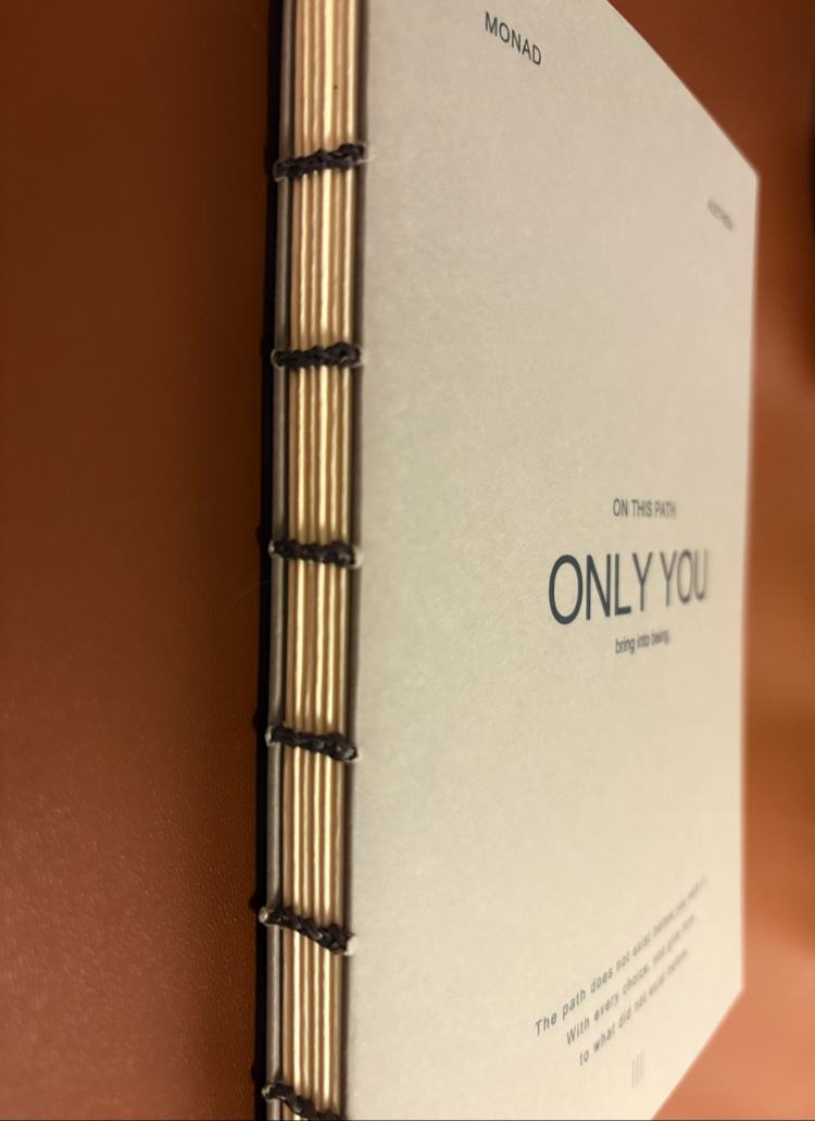 MONAD Aletheia '' Only You '' Defter - El Yapımı A5 - Koptik Dikişli, Çizgili