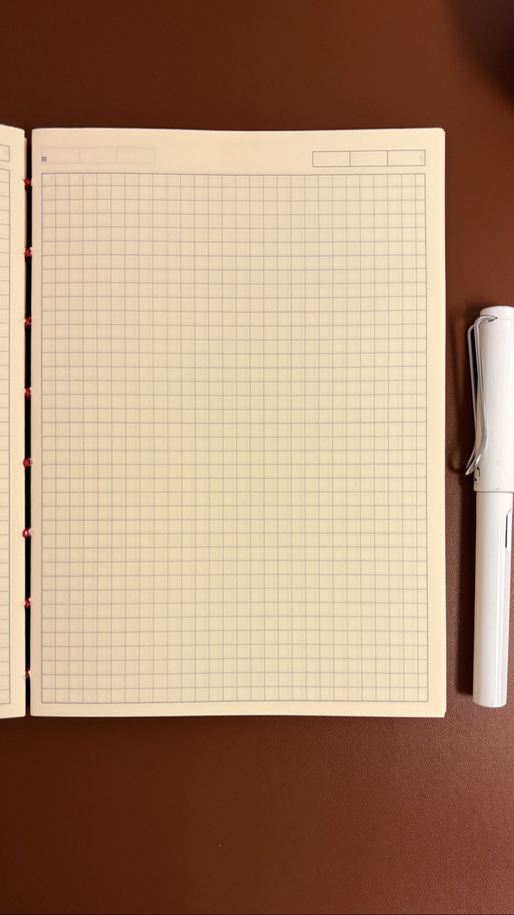 MONAD Aletheia El Yapımı A5 FRA/GILE Defter - Kareli, Açık Sırt Koptik Dikişli