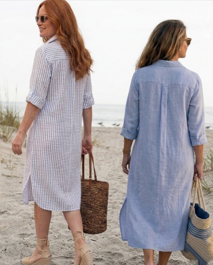 Dress Cape Blue Loose