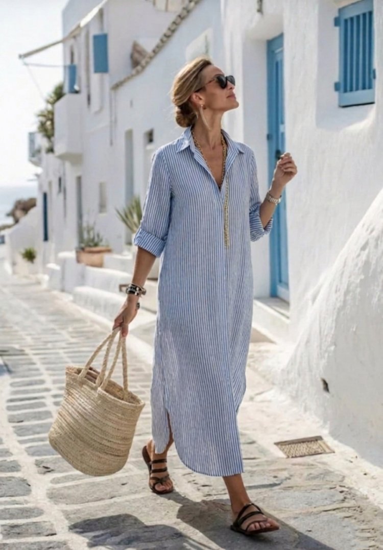 Dress Cape Blue Lng