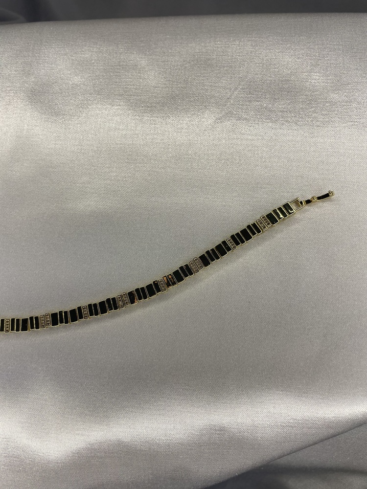 Gold Zirkon Taşlı Hasır Bileklik