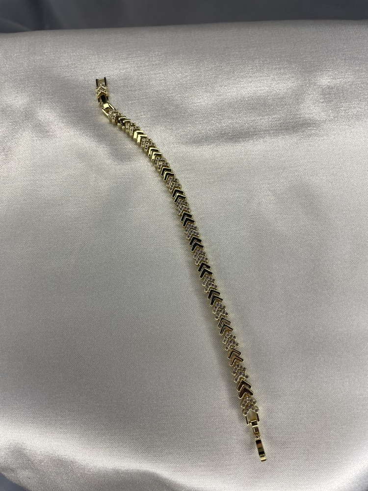 Gold Zirkon Taşlı Kılçık Model Bileklik