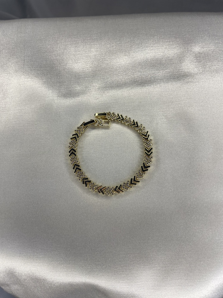 Gold Zirkon Taşlı Kılçık Model Bileklik