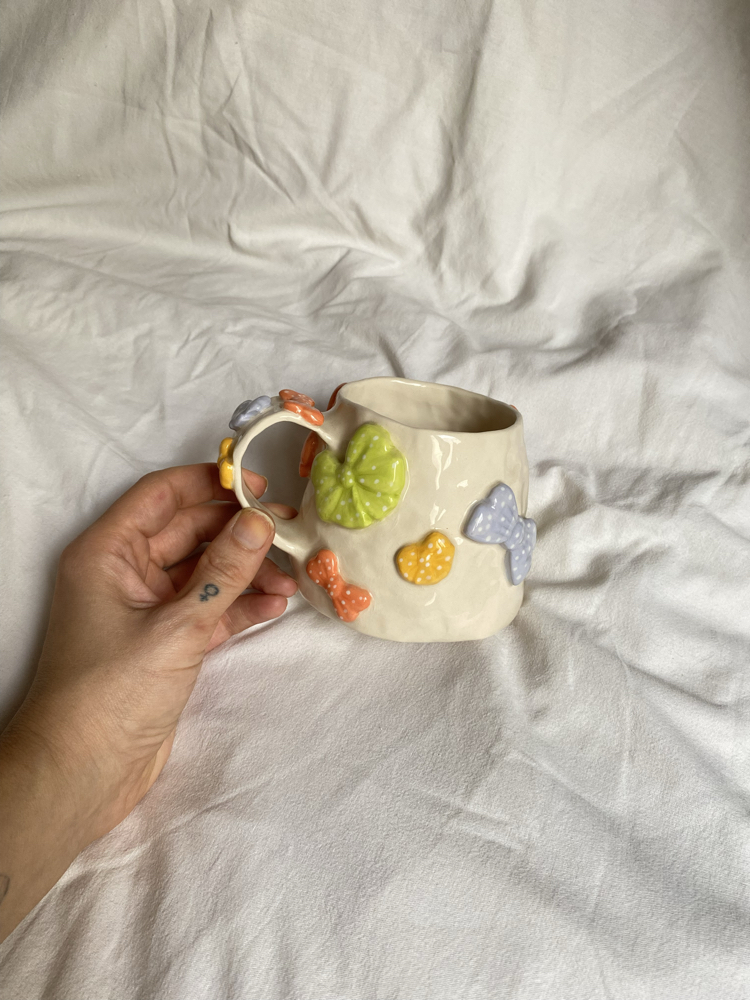 Colorful Ribbons Handmade Mug