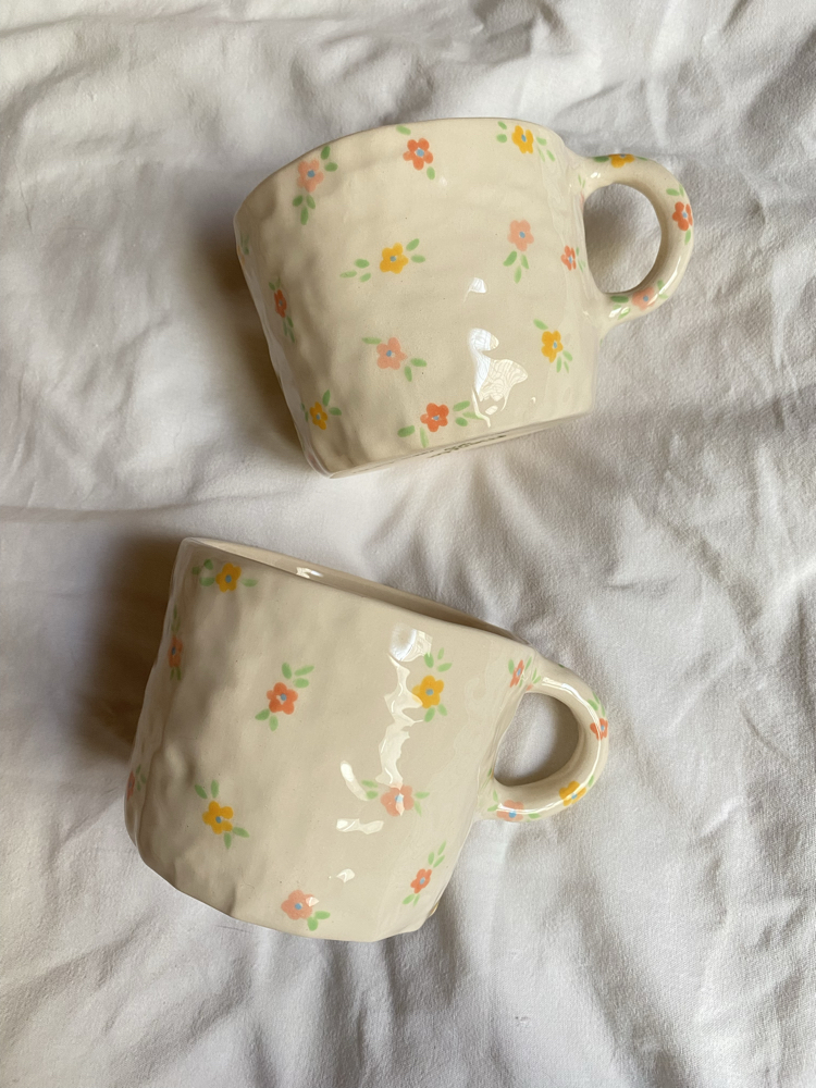 Flower Handmade Mug- Dream is Reality