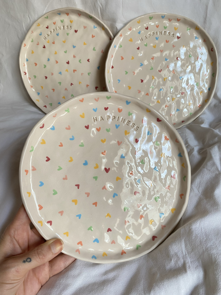 Happiness Handmade Plate