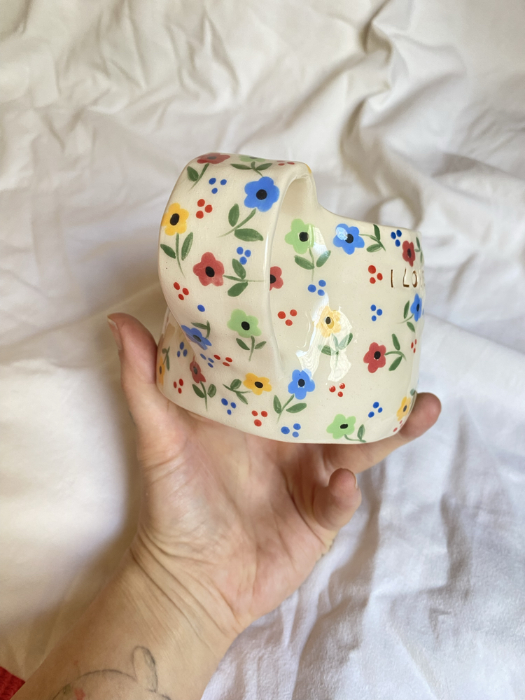 “I LOVE ME” handmade mug