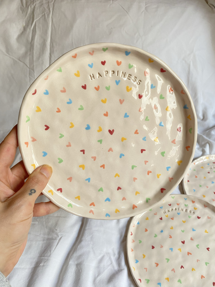 Happiness Handmade Plate