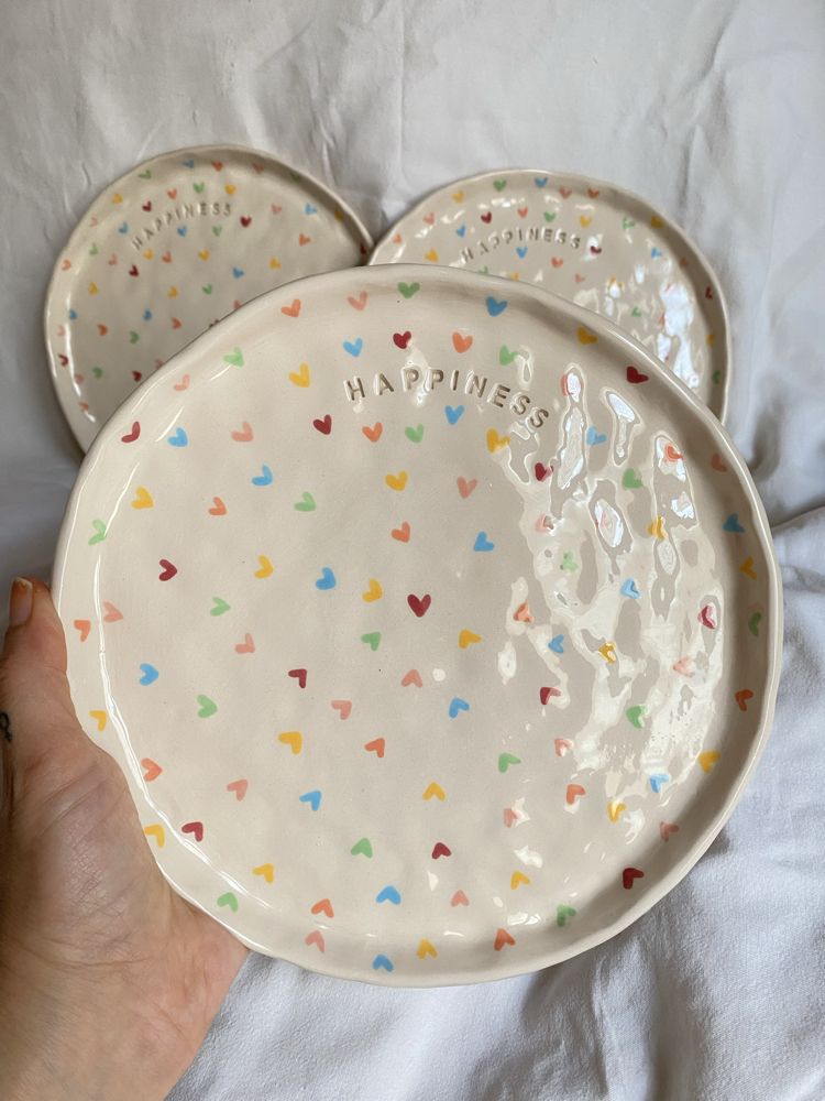 Happiness Handmade Plate