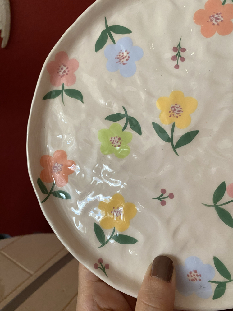 Flower Garden Handmade Ceramic Plate