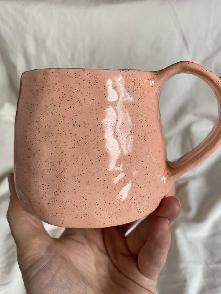 “Highly Caffeinated” 3D Handmade Ceramic Mug