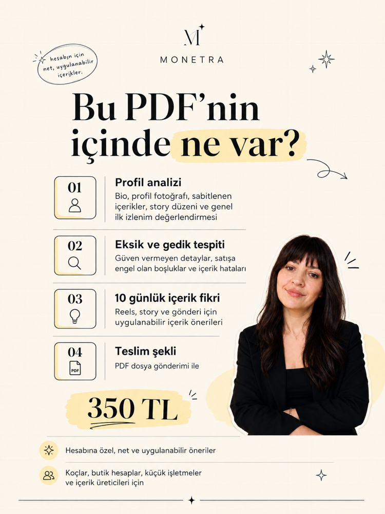 Instagram Profil Analizi + 10 Günlük İçerik Fikri PDF’i