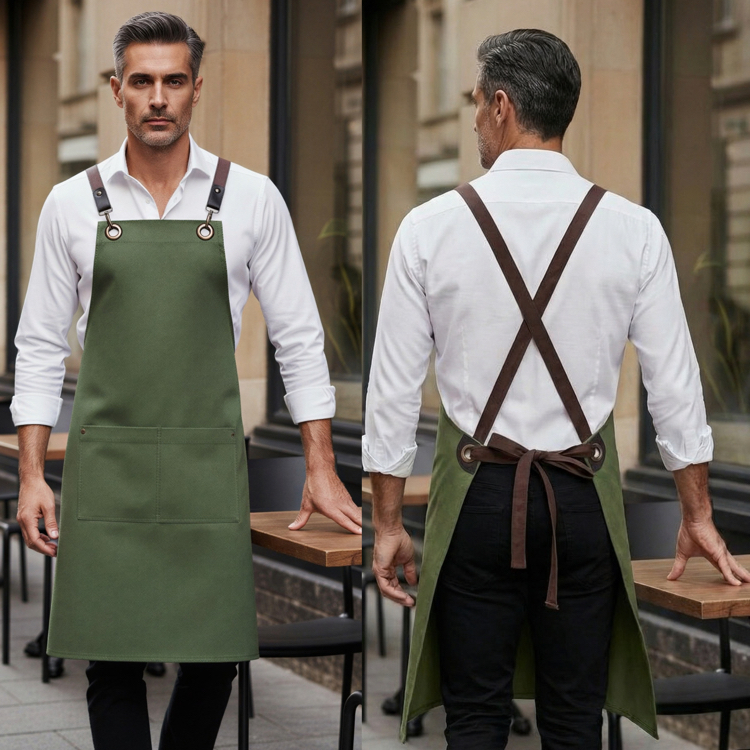 Leke tutmaz Su itici Crossback Barista Cafe Çiçekçi Şef Bar Önlük