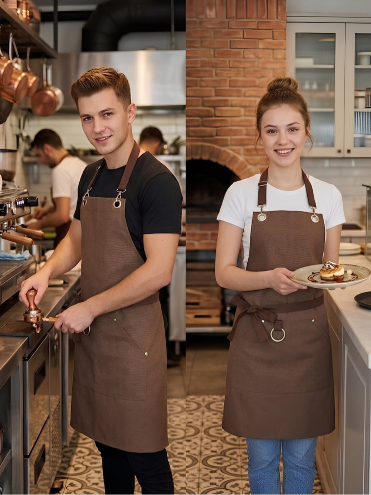 Su itici Leke Tutmaz Üçgen Cepli Cafe Barista Çiçekçi Aşçı Barista Servis Önlük