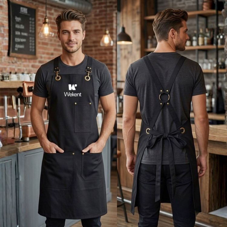 Su itici Leke Tutmaz Üç Cepli Barista Cafe Restoran Servis Bistro Önlük