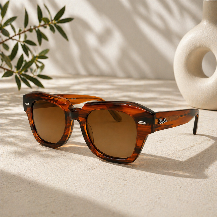 Ray-Ban RB2186 State Street 954/33 Havana Unisex Güneş Gözlüğü 49-20 UV400