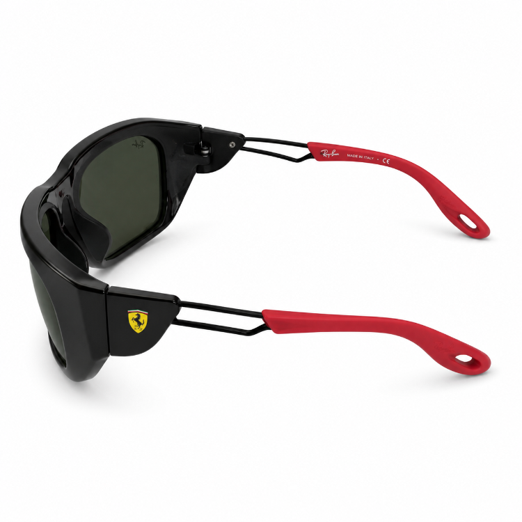 Ray-Ban RB4367M Ferrari F650/71 Siyah Kırmızı Unisex Güneş Gözlüğü 59-19 UV400