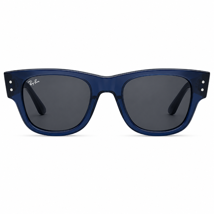 Ray-Ban RB0840S Mega Wayfarer 6638/05 Mavi Leopar Füme Unisex Güneş Gözlüğü 51-21 UV400