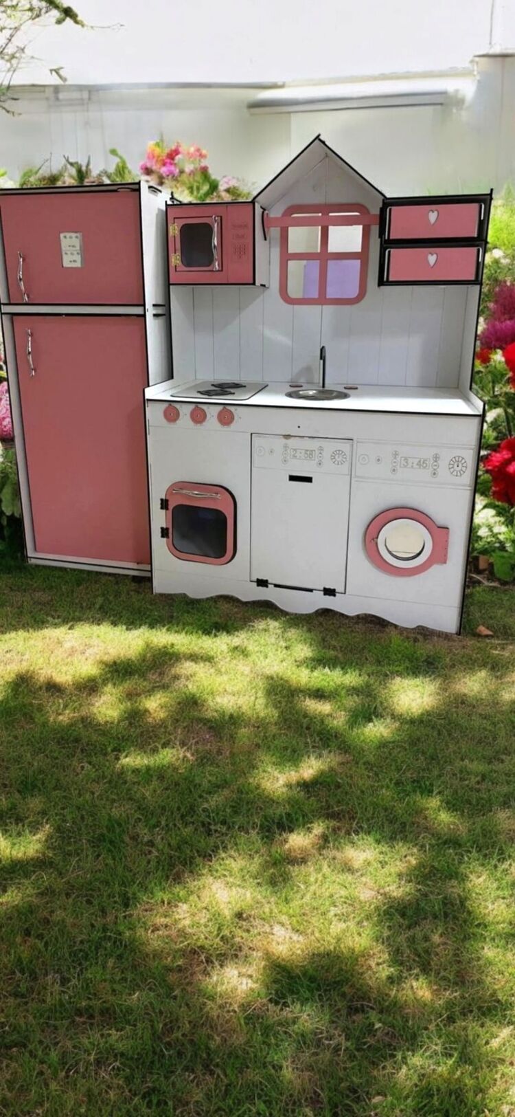 Buzdolaplı Ahşap 6 mm. Mutfak. Büyük Boy