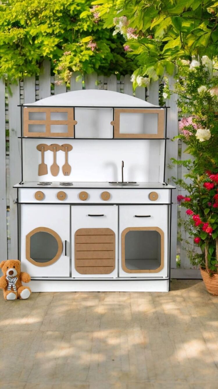 Ahşap oyuncak mutfak- 6 mm. Mdf. Şık ve eğitici tasarım