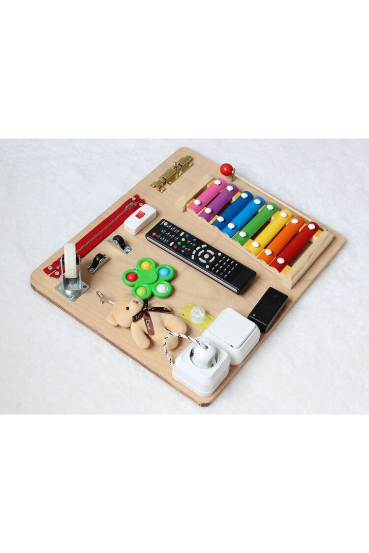 Montessori Aktivite Oyun Tahtası 40x30 cm (Kargo Bedava)