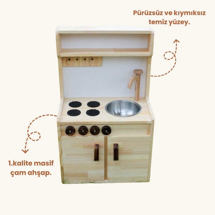 Ahşap Oyun Mutfağı (Kargo Bedava)