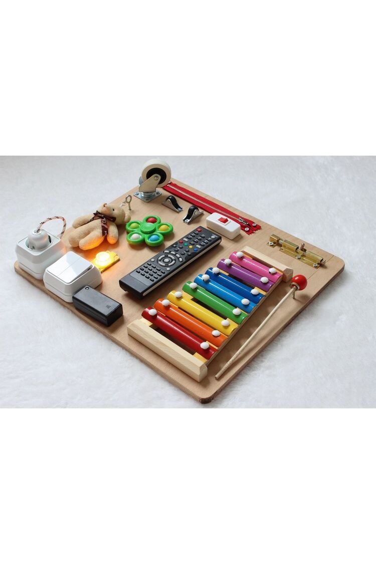 Montessori Aktivite Oyun Tahtası 40x30 cm (Kargo Bedava)
