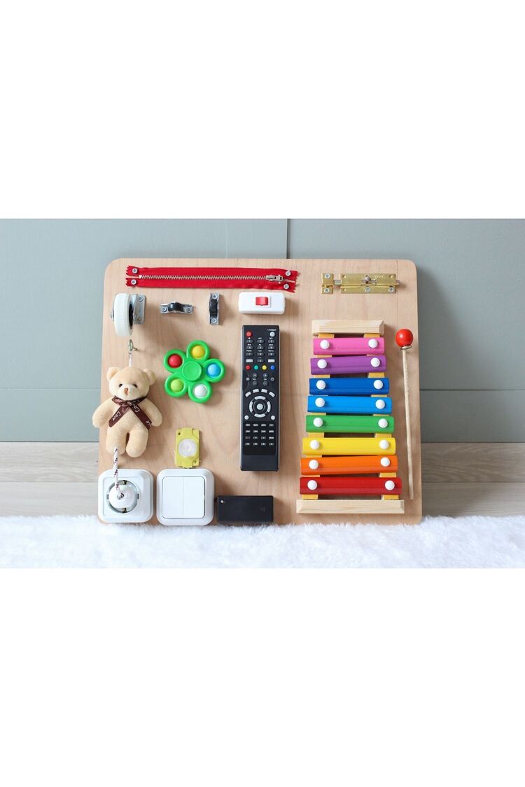 Montessori Aktivite Oyun Tahtası 40x30 cm (Kargo Bedava)