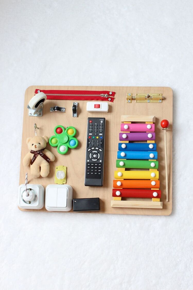 Montessori Aktivite Oyun Tahtası 40x30 cm (Kargo Bedava)